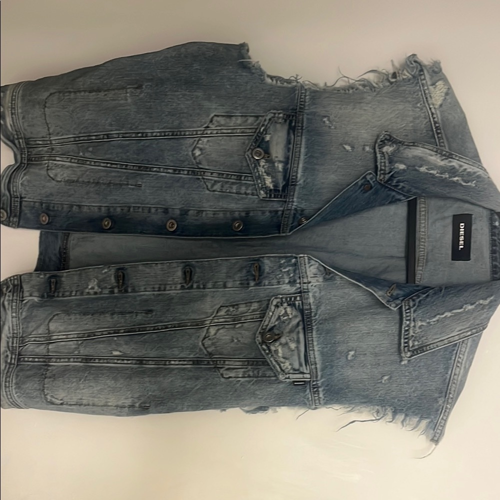 Distressed Denim Vest